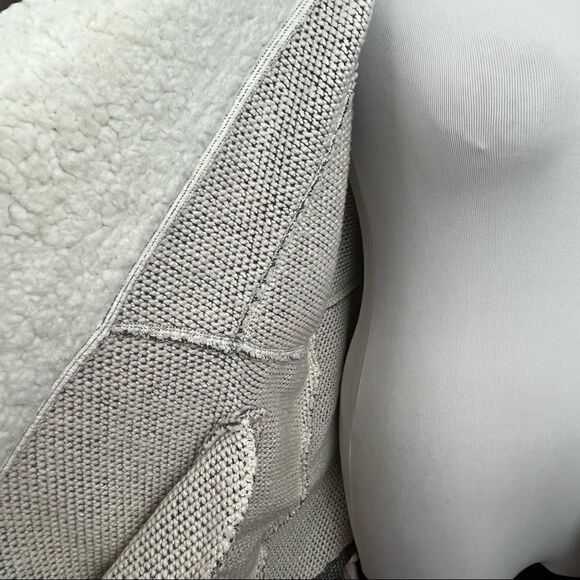 Jack By BB Dakota Tweed And Sherpa Style Open Cardigan Jacket Gray and White L - Picture 6 of 8